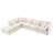 125.5'' Modular Sectional Sofa with Movable Ottoman