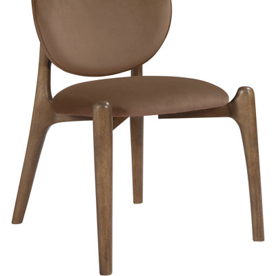 Velora Brown Velvet Performance Fabric Upholstered Dining Chair