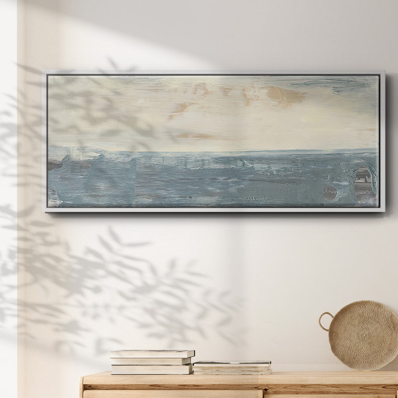 Peace and Calm III - toile encadrée, H 24 po x l 60 po x P 1,5 po, Blanc