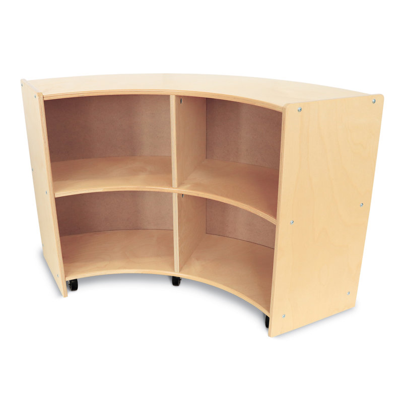 4 Compartment Manufactured Wood Shelving Unit