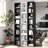 Brenya 8-Tier Thin and Tall Bookshelf with Open Adjustable Shelf-573508768