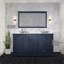 Meuble-lavabo double 60 po x 22 po profondeur, comptoir en quartz blanc-1127915875-1127915886