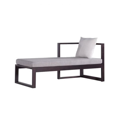 Chaise longue rembourrée en bois massif chinois
