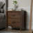 Brixton Solid Wood 2 Drawers Nightstand Walnut
