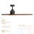 Delta 52in 3-Blade Smart Ceiling Fan 2700K-6000K CCT Tunable Range LED Light Kit with Black Hardware in Walnut Blades Works With iOS or Android App-126659243