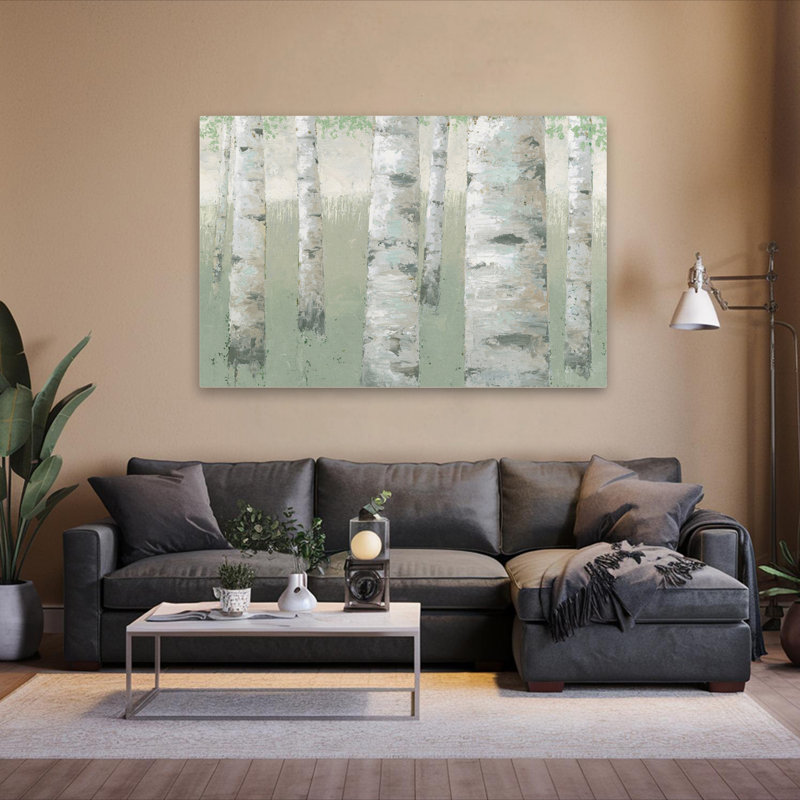 Birch And Birch Tree Spring Birch Art, 40" H x 60" W