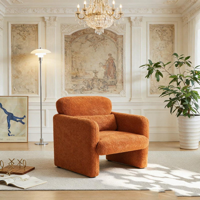 Fauteuil 34 "Boucle Cloud, Orange