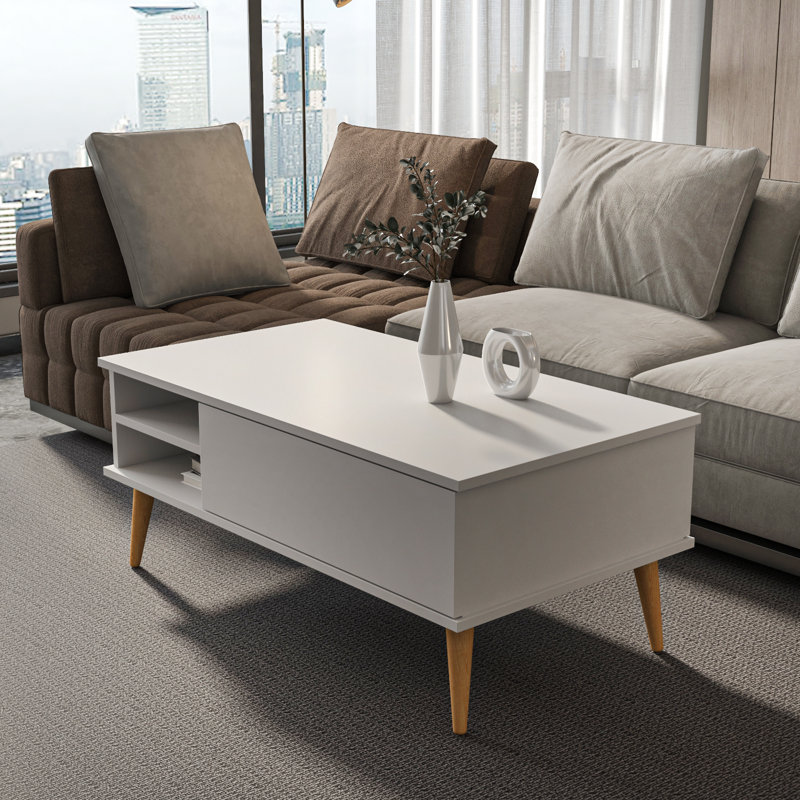 Como 46cm H x 110cm W Coffee Table, White