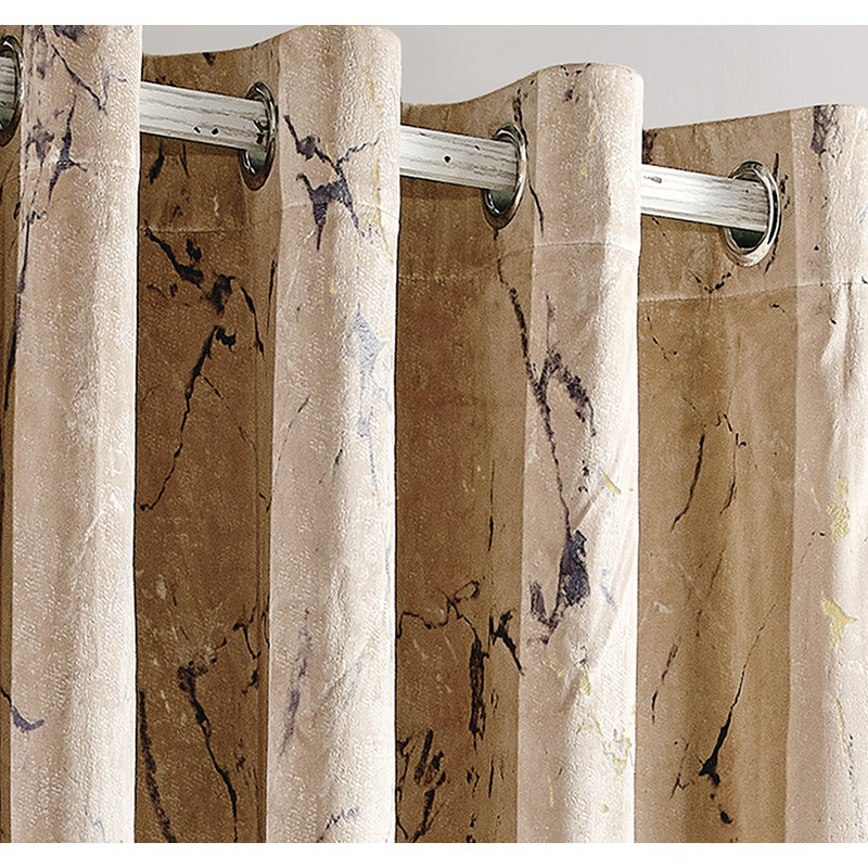 Delyth Blackout Curtain Pair, Beige, Width 168 x Drop 229cm