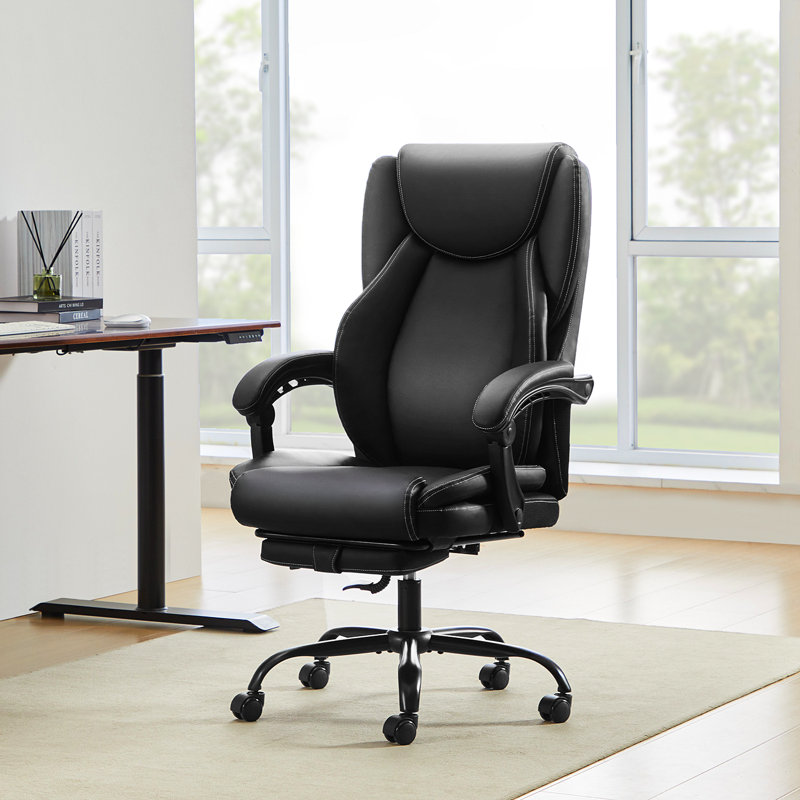 Crowder Ergonomic Executive Chair with Footrest, Black