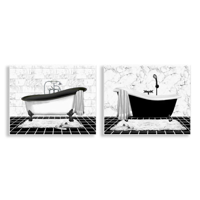 Ensemble de 2 plaques murales Marble Clawfoot