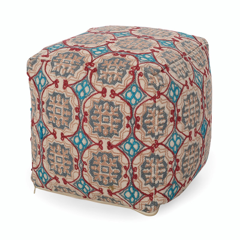 Pouf en tissu fabriqué à la main