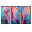Ensemble de 3 décorations transitionnelles roses et bleues I - formes modernes abstraites-1083138977-1083138978