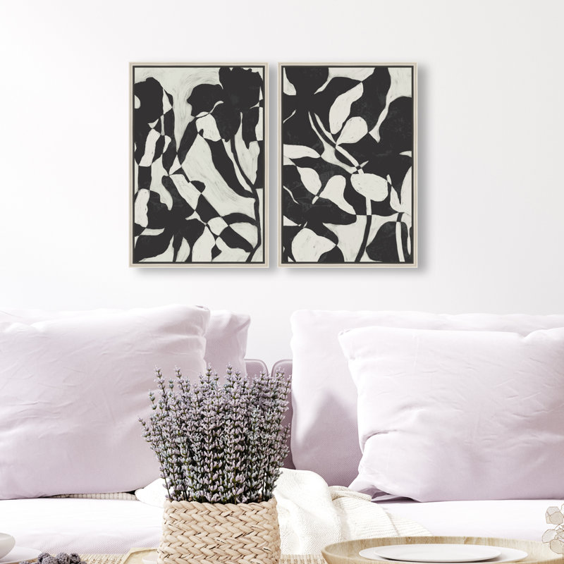 Contrast Nature Set Set by Oliver Gal, 32"H x 22"W, Silver Floater Frame