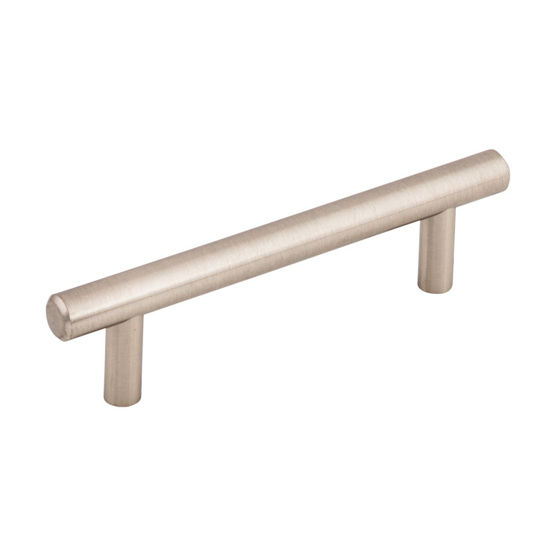 Modern Black Steel Bar Pull with Mounting Hardware