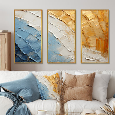 Minimalisme, chasse aux arcs-en-ciel, ensemble d'art mural sur toile arc-en-ciel