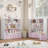 Kids Bookcase with 4 Removable Drawers, 4-Tier Cube Bookcsae, Storage Bookshelf