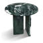 Table basse ronde en pierre naturelle, hauteur 40 cm, pièce maîtresse luxueuse pour salon. Plateau en marbre rond de 45 cm de diamètre et 40 cm de hauteur, surface polie.