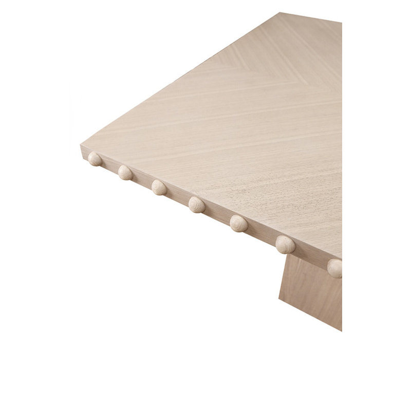 Rectangle Oak Pedestal Dining Table, White Oak