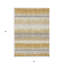 Tapis intérieur lavable rayé cuivre doré et gris 5 pi x 8 pi