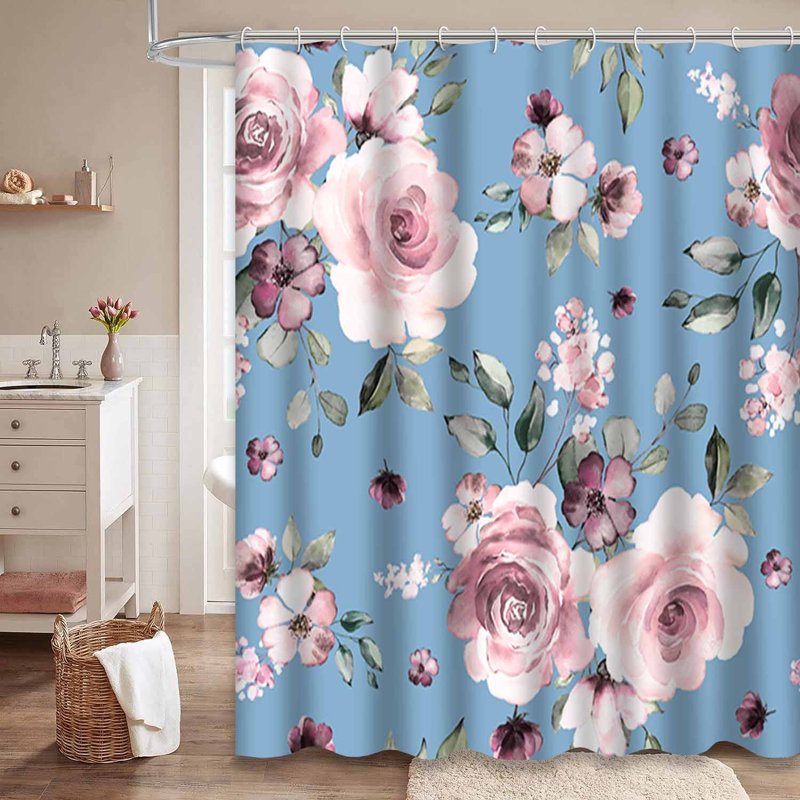 Rideau de douche Spring Flowers, L 72 po x l 78 po