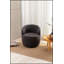 Fauteuil demi-tonneau pivotant avec anneau en métal thermolaqué noir-12016887