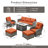Allcot Wicker 5-Person Sofa Seating Group with Cushions-94328557
