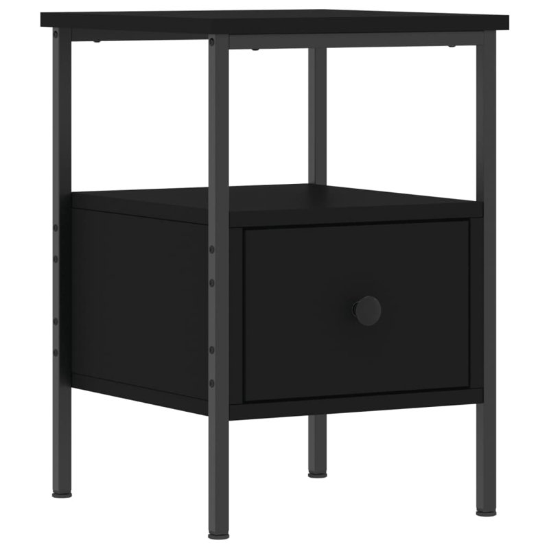 Montclaire Bedside Cabinets 2 pcs 34x36x50 cm Engineered Wood, Black, Individual