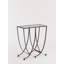 Cockrell Glass Top Cross Legs End Table