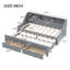 Structure polyvalente pour lit de jour simple à très grand avec station de rangement et de charge-129422082