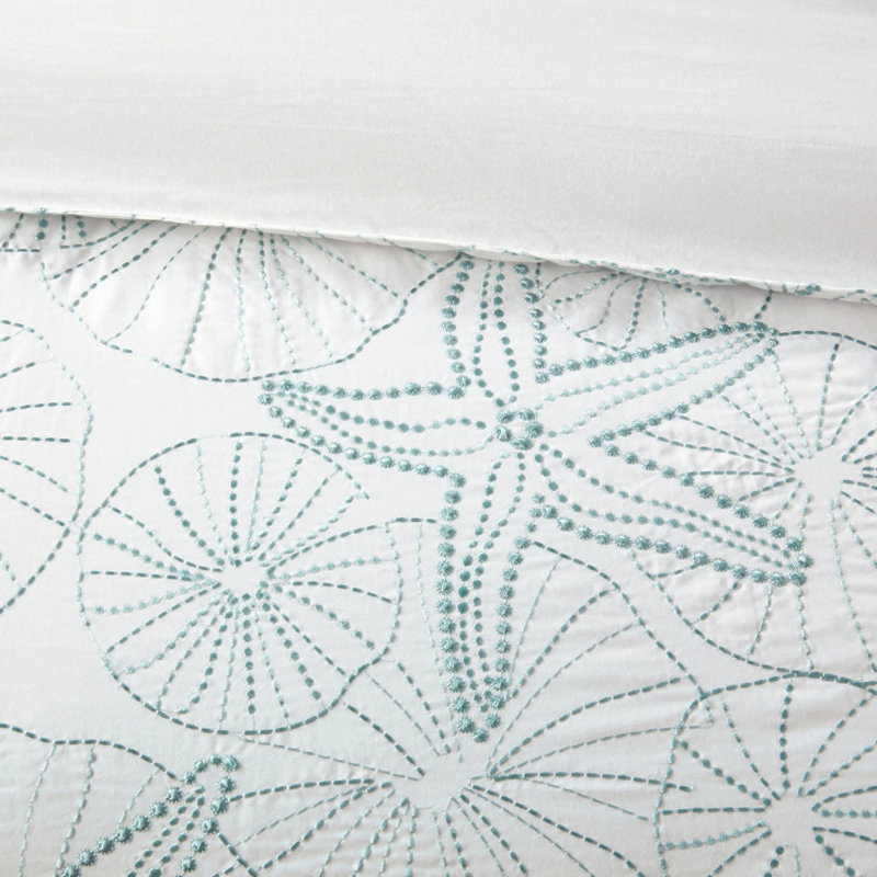 Ensemble de housse de couette mini blanc double / grand