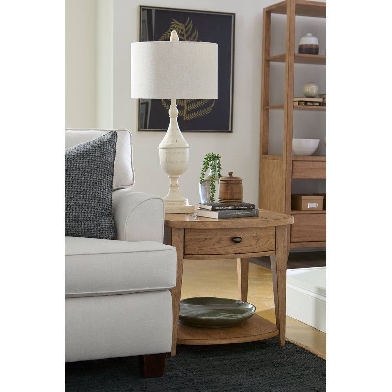 Mya End Table with Storage, Tan