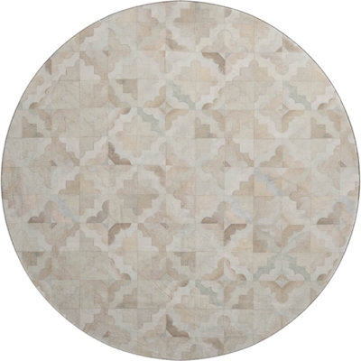 Premium Machine Washable Lewes AMF103 Ivory Rug