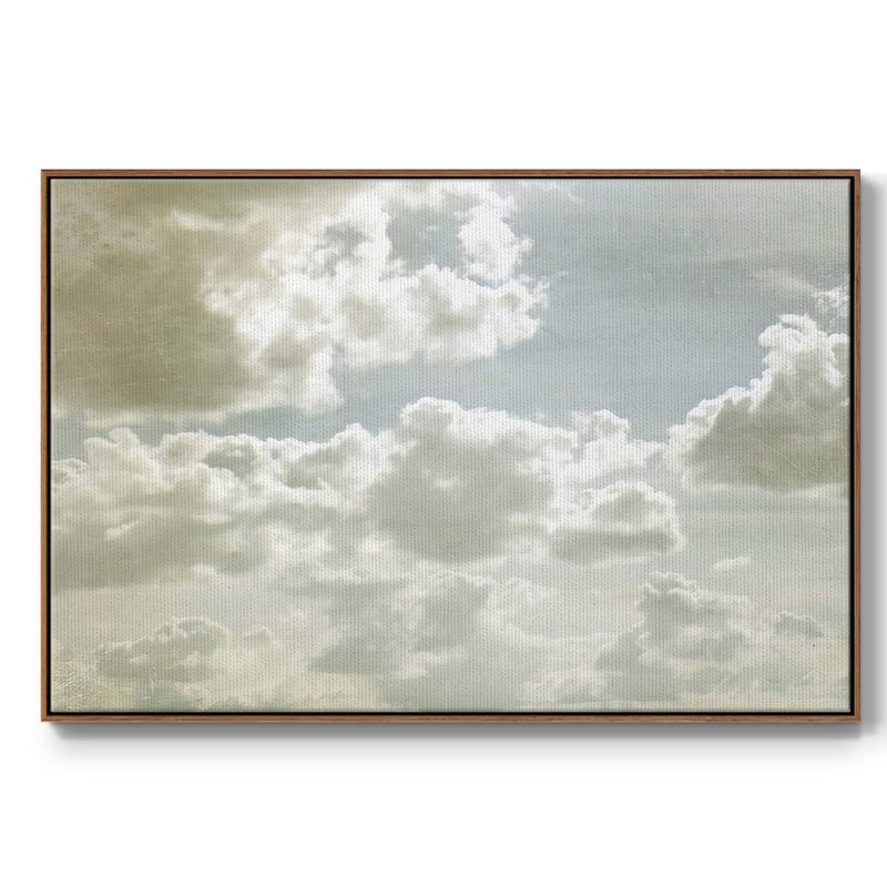 Toile tendue avec châssis Sky Scrapers IV, H 27 po x l 41 po x P 2 po, Noyer