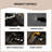 Black Make Up Vanity with LED Lights and Flip-Top Mirror