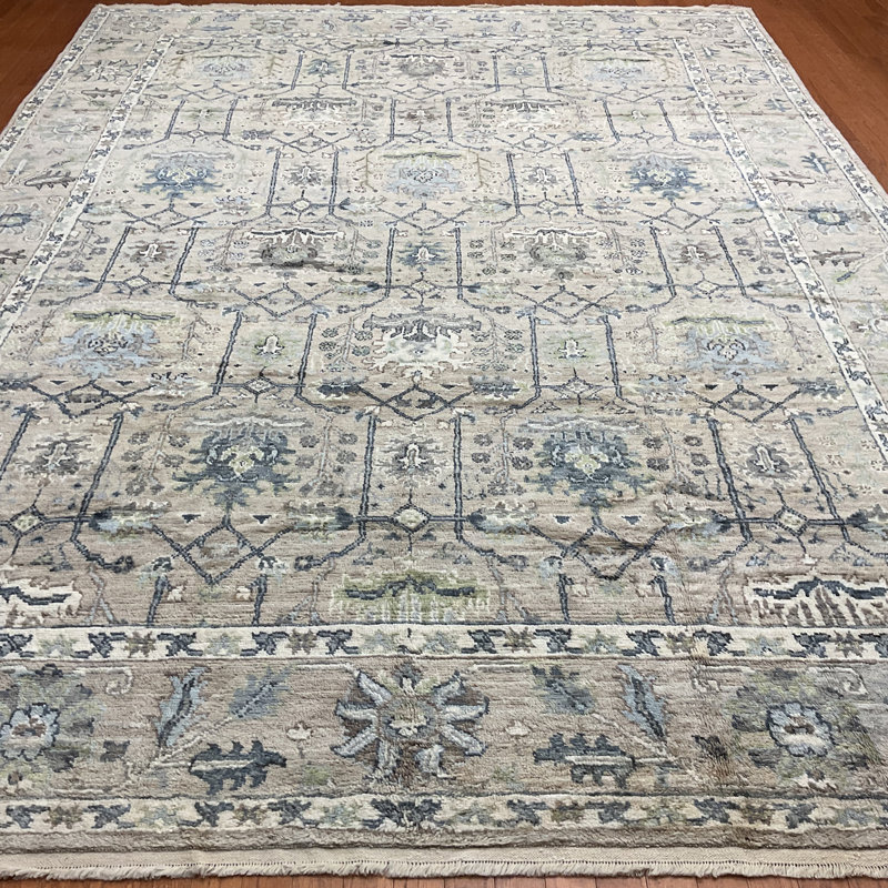 Hand Knotted Wool Geometric Rug