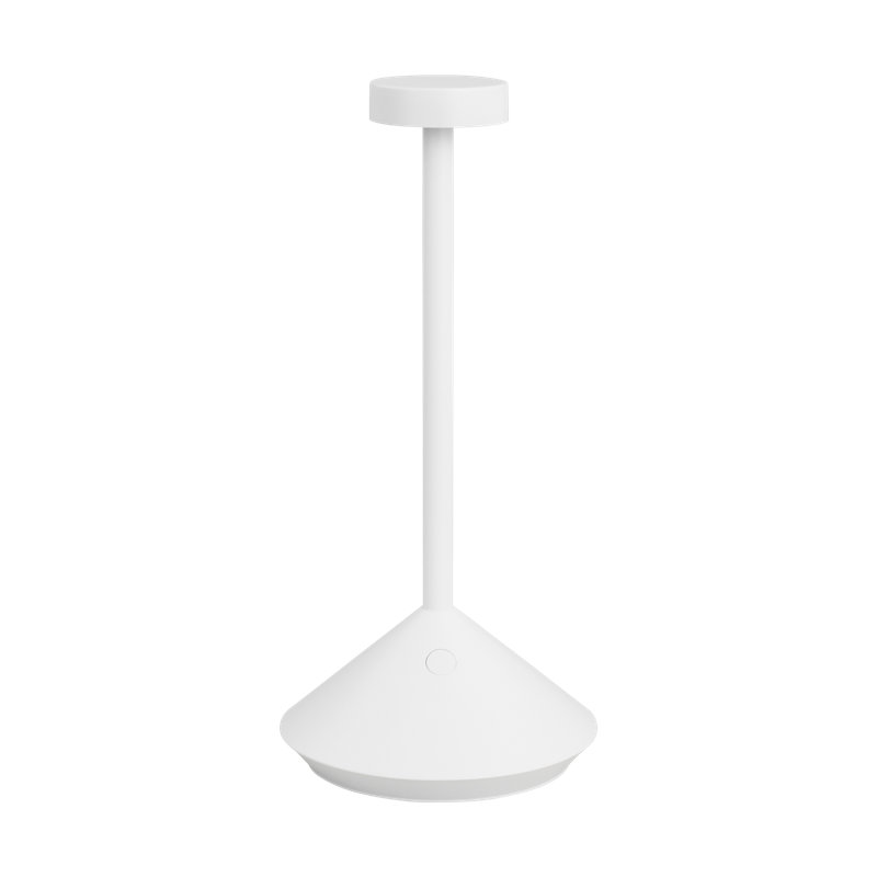 Moneta Short Accent Rechargeable Table Lamp, White