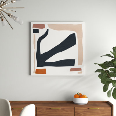 Mid Century Shapes III 1 Piece Wrapped Canvas Wall Art