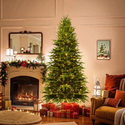 Arbre de Noël artificiel éclairé 6 pi avec base pliable