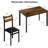 Dining Table Set For 4, 43.3" Kitchen Table And Chairs Set Of 4, 5-Piece Industrious Wood Dining Room Table Set With 4 Upholstered PU Leather Chairs For Small Space, Breakfast Nook, Apartment-1898103704-1898103706-1898103687