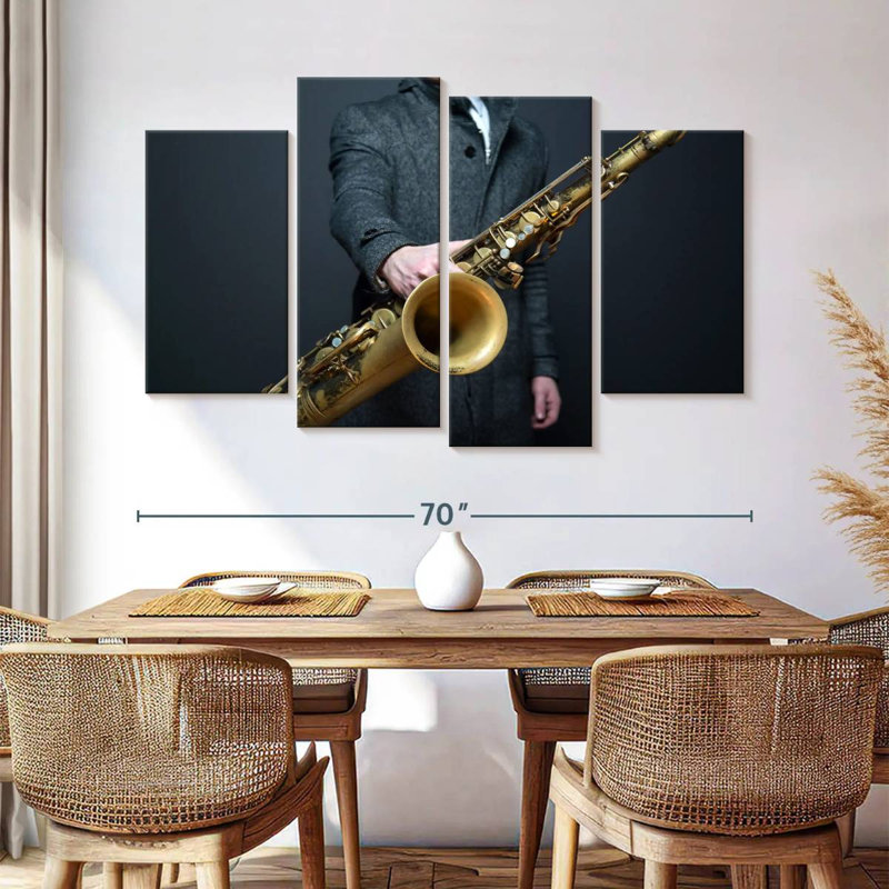 Abarca à votre tour saxophone, H 42 po x l 68 po