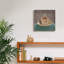 Art mural en toile «Coffee And Co 3 Teal and Grey» par Janelle Penner, Winston Porter, 12 po x 12 po