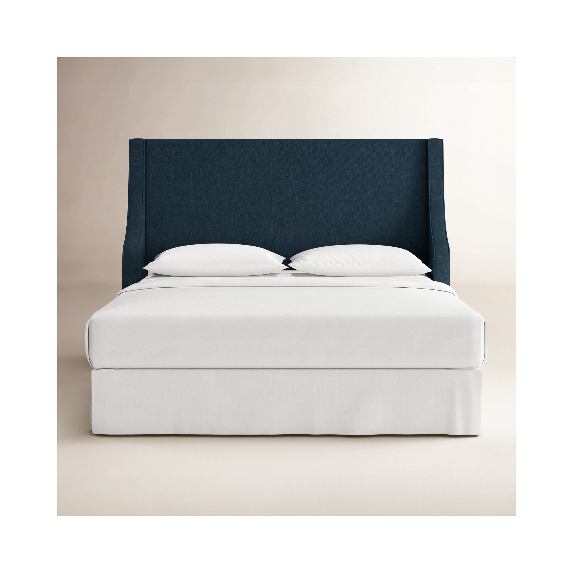 Riane Upholstered Headboard, California King, Zuma Navy Textured Linen