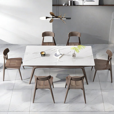 Modern simple home rectangular dining table sets