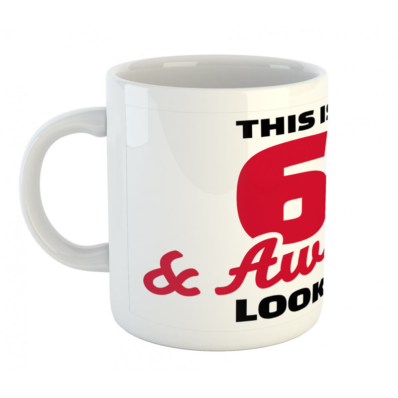 Grande tasse à café soixantième anniversaire