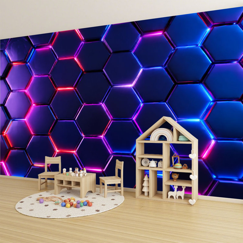 Adhésif mural amovible auto-adhésif et amovible, L 68,88 po x l 96 po