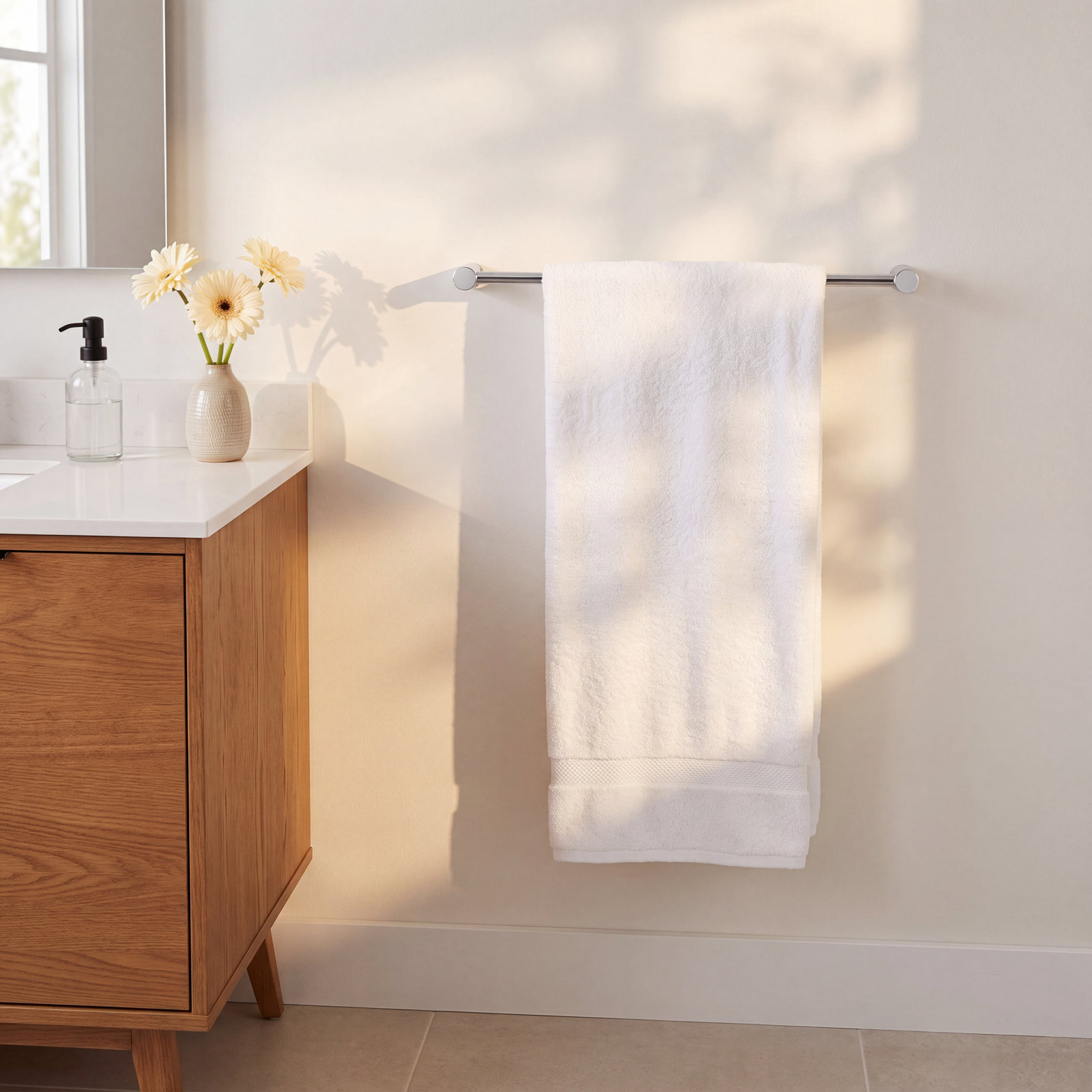 Align 18" Wall Mounted Towel Bar, Chrome