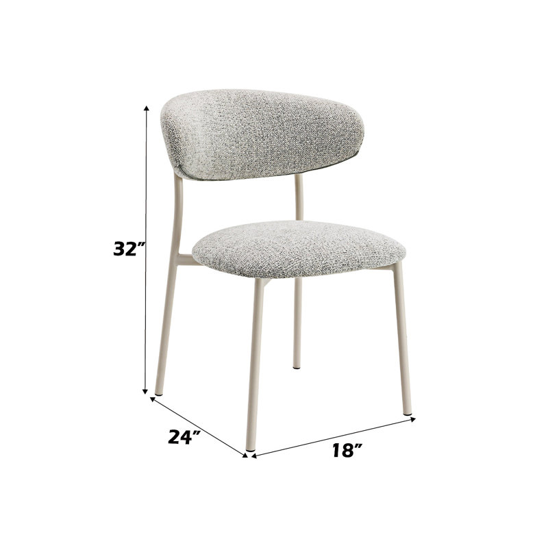 Chaise d'appoint rembourrée (ensemble de 2)