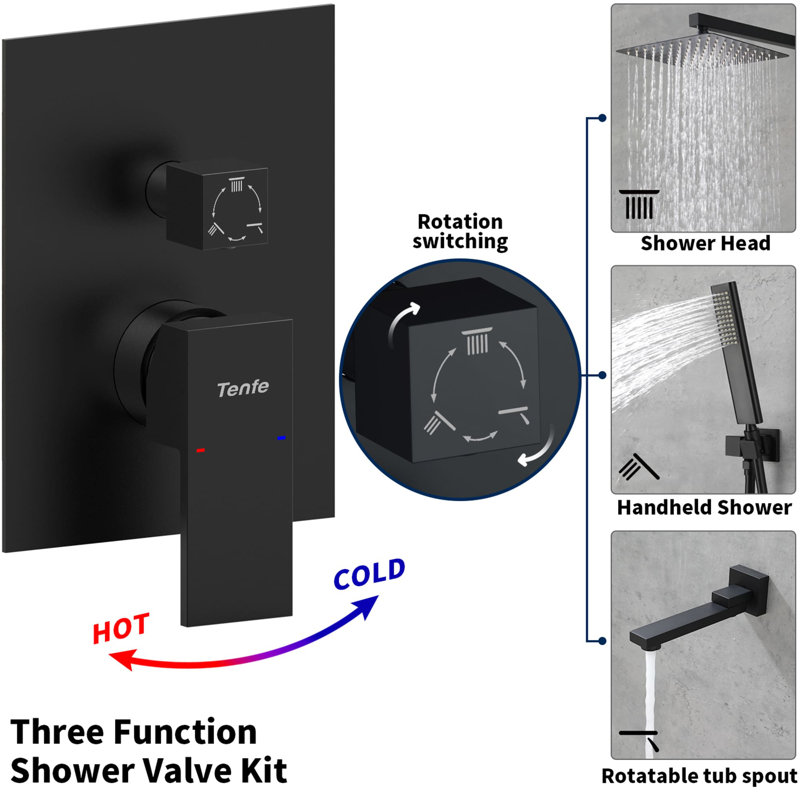 Robinet de douche seulement avec valve brute