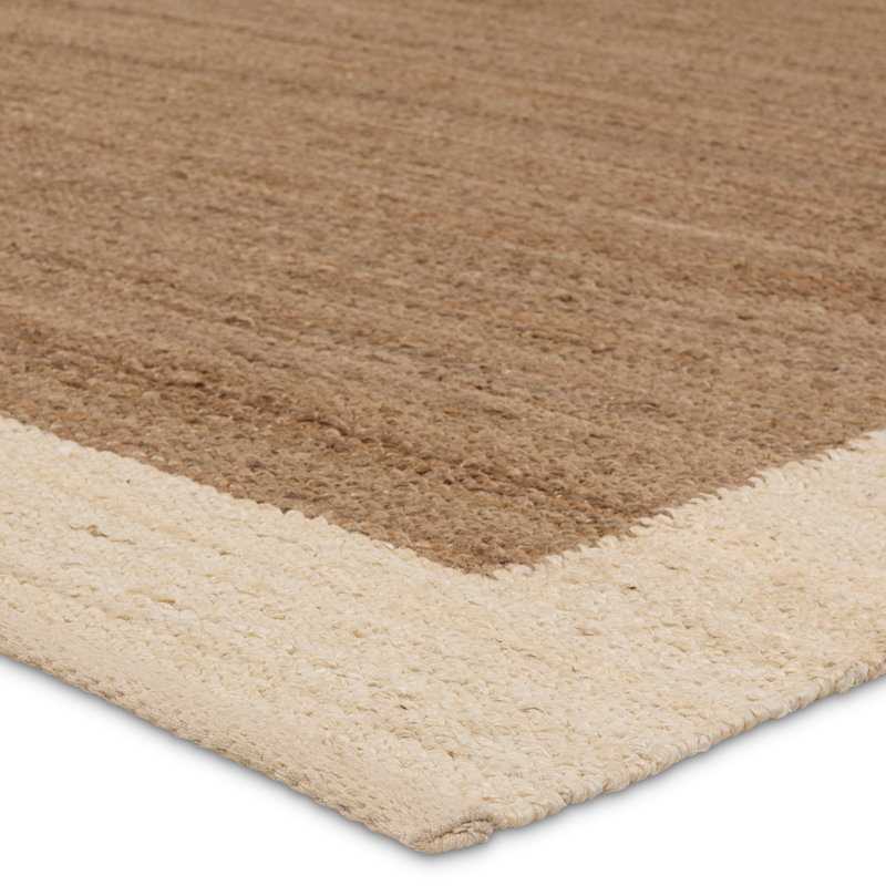 Rectangle Neruda Hand Loomed Jute/Sisal Area Rug in Brown/Beige, Rectangle 5' x 8'